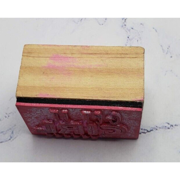 Get It Girl Script Motivational Wood Mounted Rubber Stamp - Picture 4 of 7